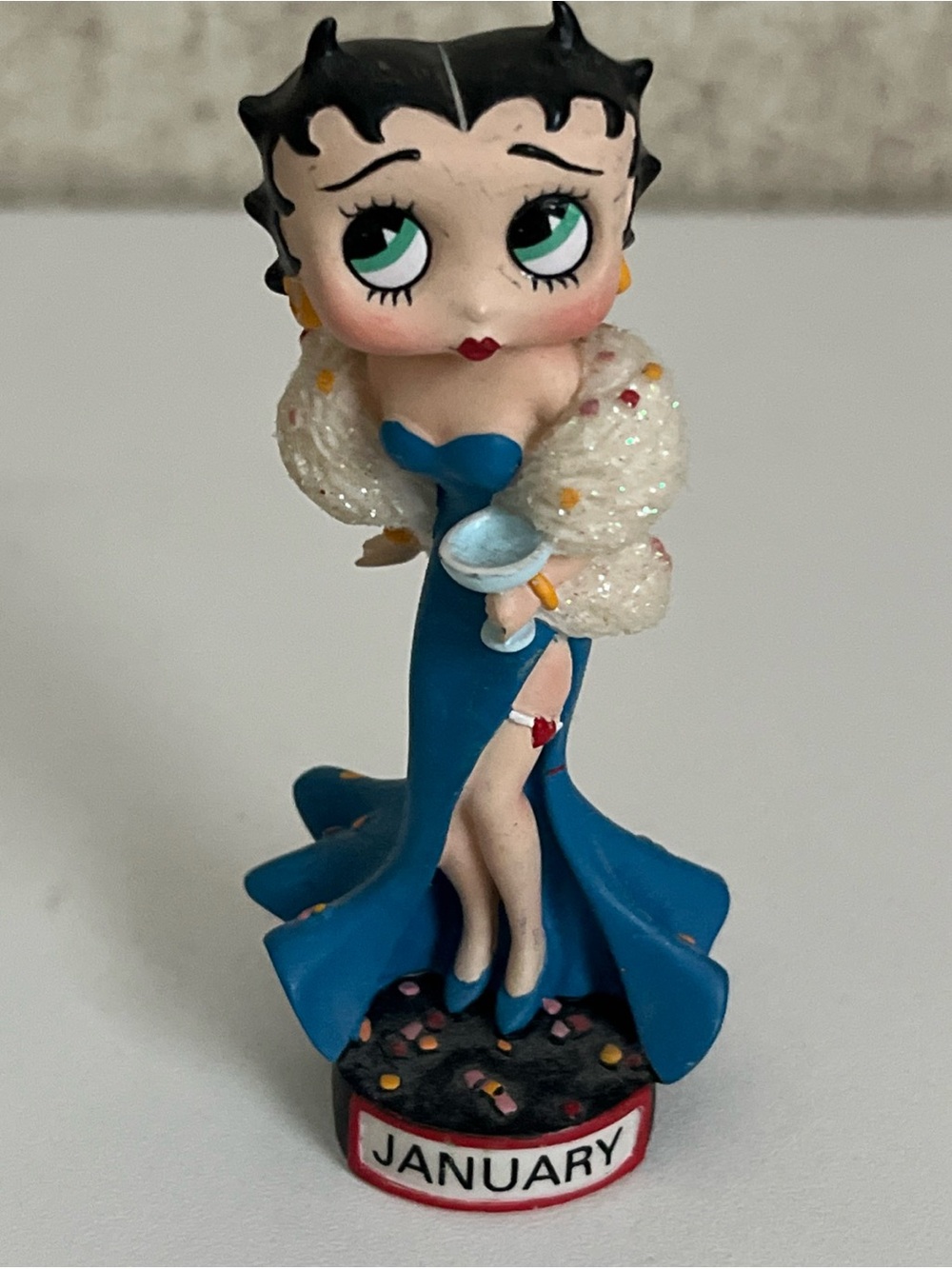 Danbury Mint Betty Boop Boopin Through the Years Perpetual Calendar January
